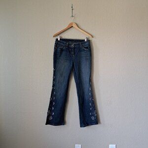💚INC Concepts y2k Embellished Boot Cut Jeans Size 6P